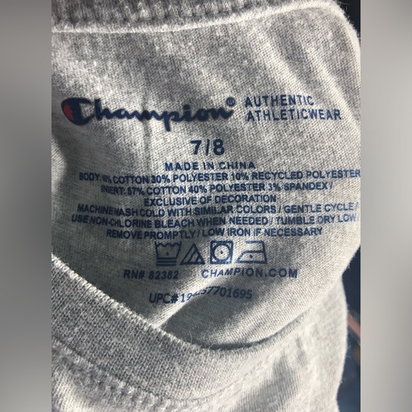 NWOT Champion Heather Grey Tank Pastel "Be Strong Be Brave Be You" - Size 7/8 - Picture 3 of 3